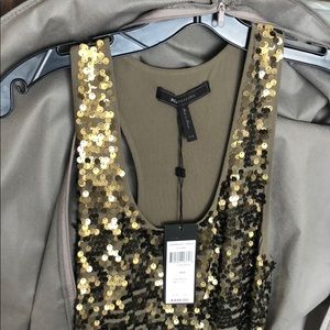 Bronze Maxi Allure Racerback evening gown Maxi